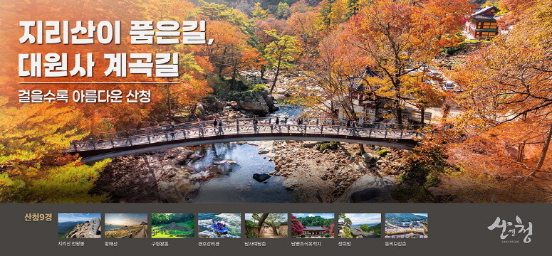 산청 반값 플렉스 여행 3차, 여행경비 50% 지역사랑상품권 환급 포스터